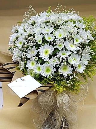 Beyaz Krizantem Buketi, Bizim Çiçekçi