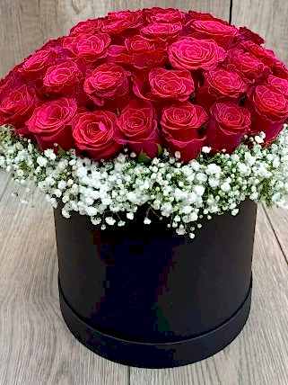 Silindir Kutuda Kırmızı Güller, Eskişehir çiçekçi